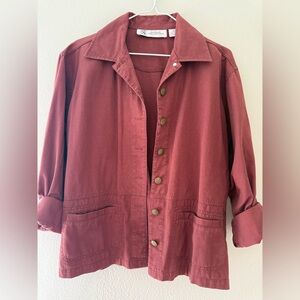 Studio Women's Burgundy Utility Jacket